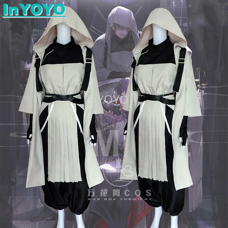 InYOYO Fushimi Gaku Cosplay Costume Vtuber Nijisanji Archbishop Robe Uniform Role Play Halloween Party Outfit For Men New 2023