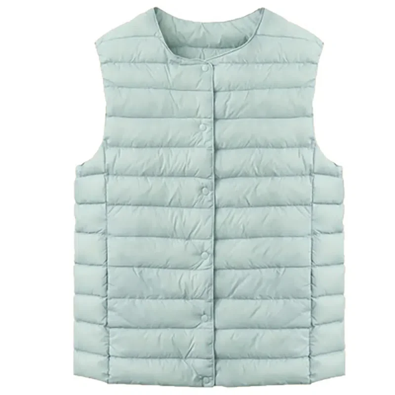 New Women Sleeveless Jacket Women's Ultra Light Down Vests Slim Jacket Girl Gilet Plus Lightweight Windproof Warm Waistcoat Tops