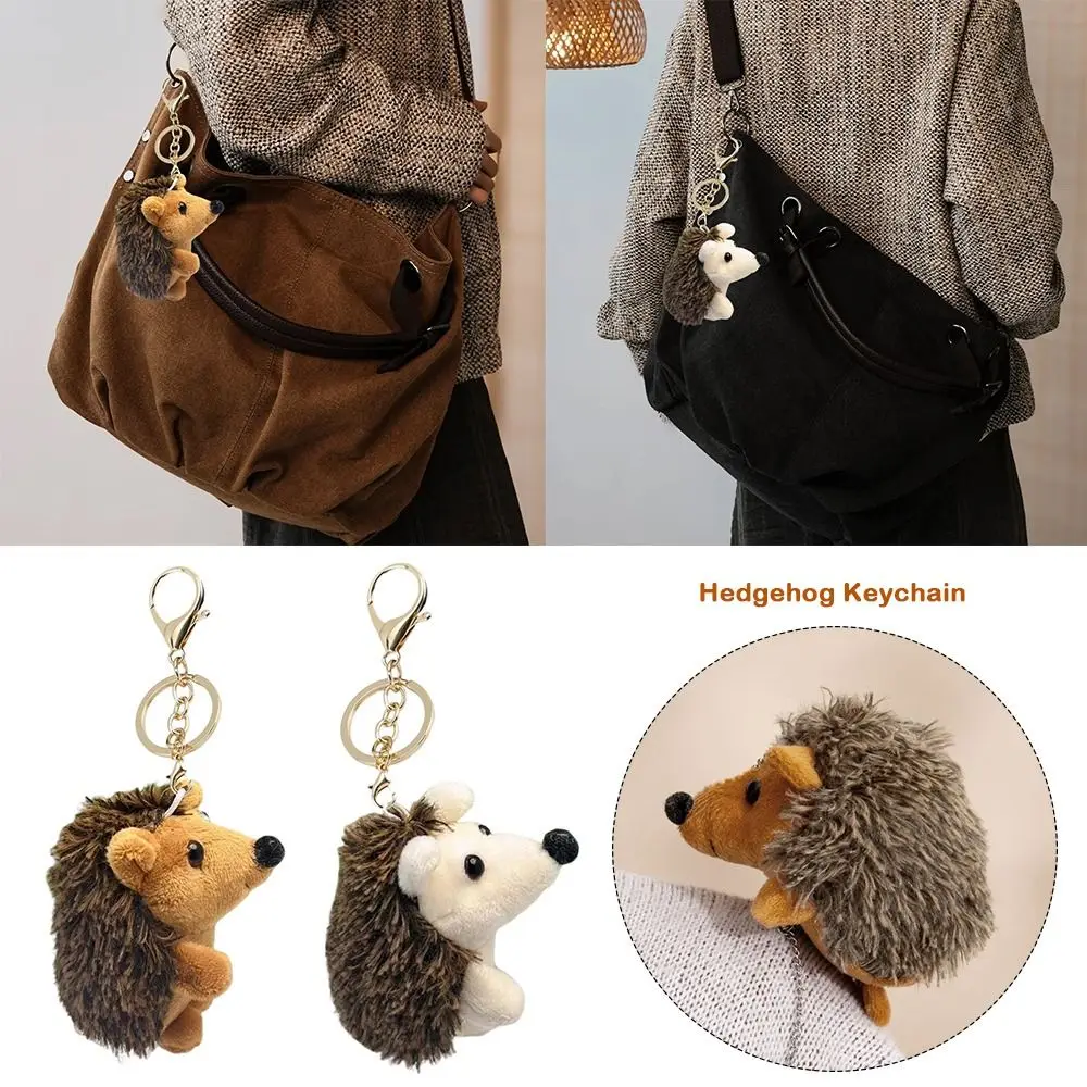 

New Soft Stuffed Hedgehog Keychain Small Pendant Plush Keyring Cute Decor 10CM Adorable Design Mini Hedgehog Plush Birthday Gift