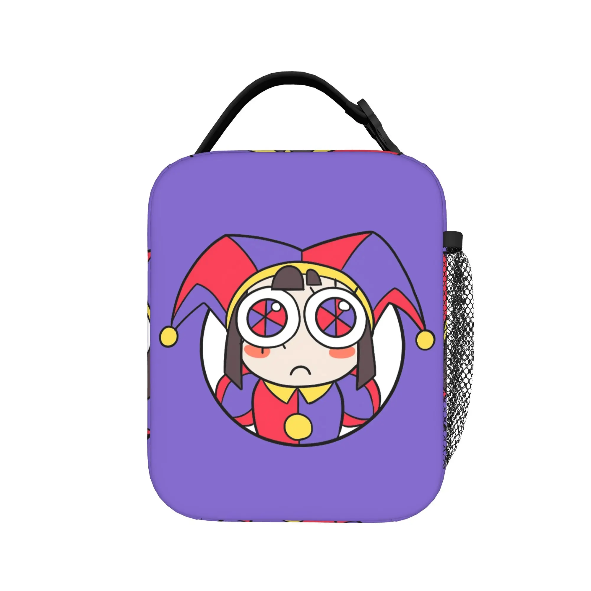 Pomni Head Thermal Insulated Lunch Bags for Work Cartoon Digitals Circus Portable Food Bag Container Thermal Cooler Food Box