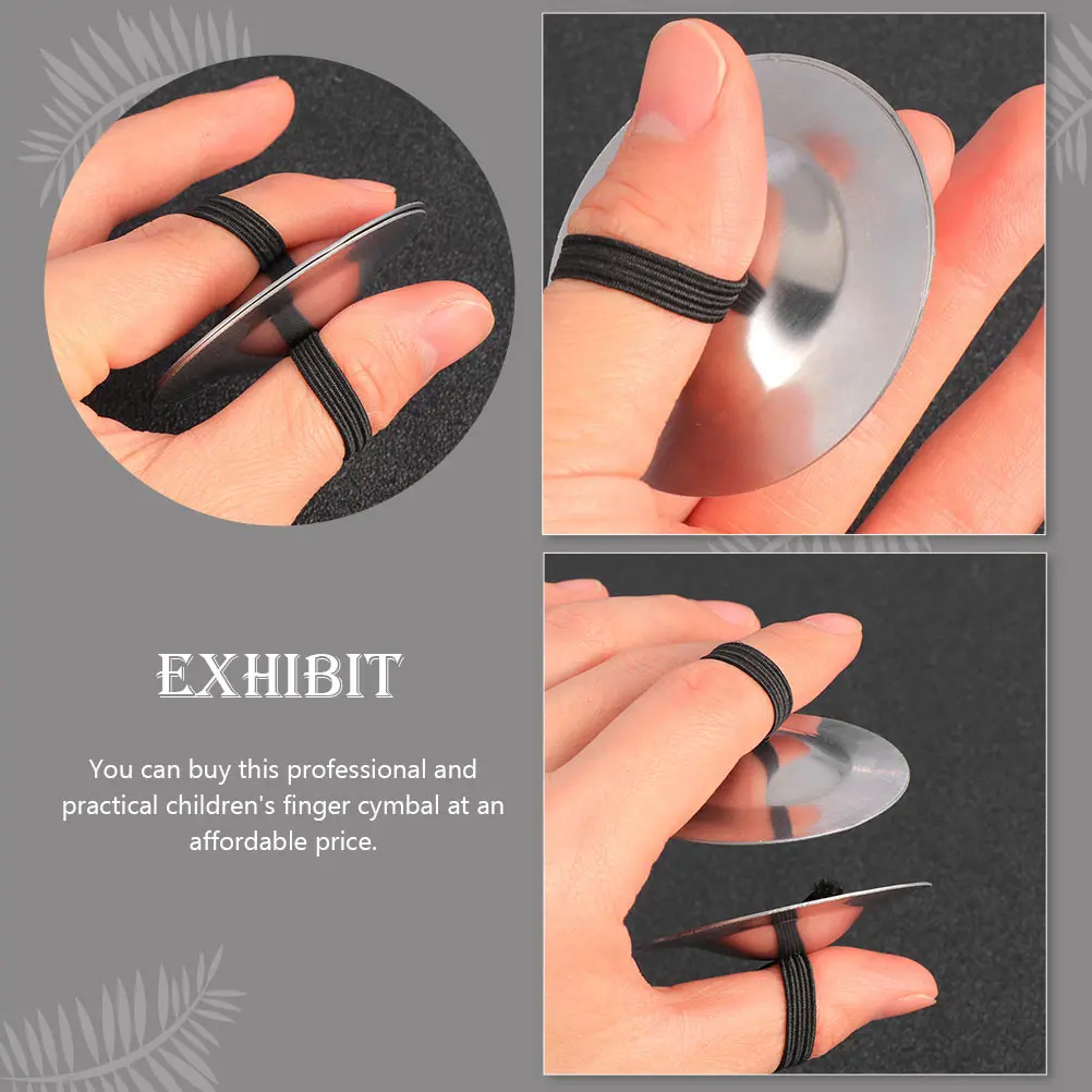 

2 Pcs 5.5cm Children's Copper Silver Finger Cymbals Mini Instruments for Kids Small Cymbals Belly Dance Cymbal Musical