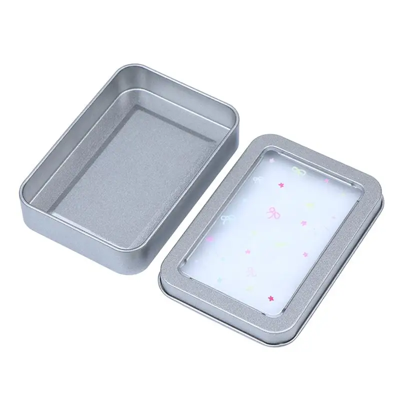 Mini Earring Storage Tin Box 2/5PCS Colorful Star Four Leaf Clover Design Small Jewelry Organizer for Purse Pocket Carry