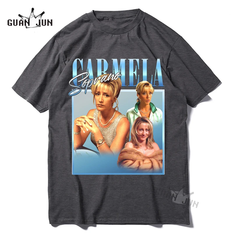 CARMELA SOPRANO Tshirt Mafia Graphic Printed Tee Men Women Unisex Fall T Shirt American Fashion Harajuku Men Tops