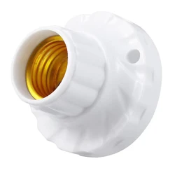 White Round Bakelite E27 Led Lighting Lamp Holder Converter Screw Bulb Socket Adapter Saving Light Halogen Lamp Bases 6A 250V