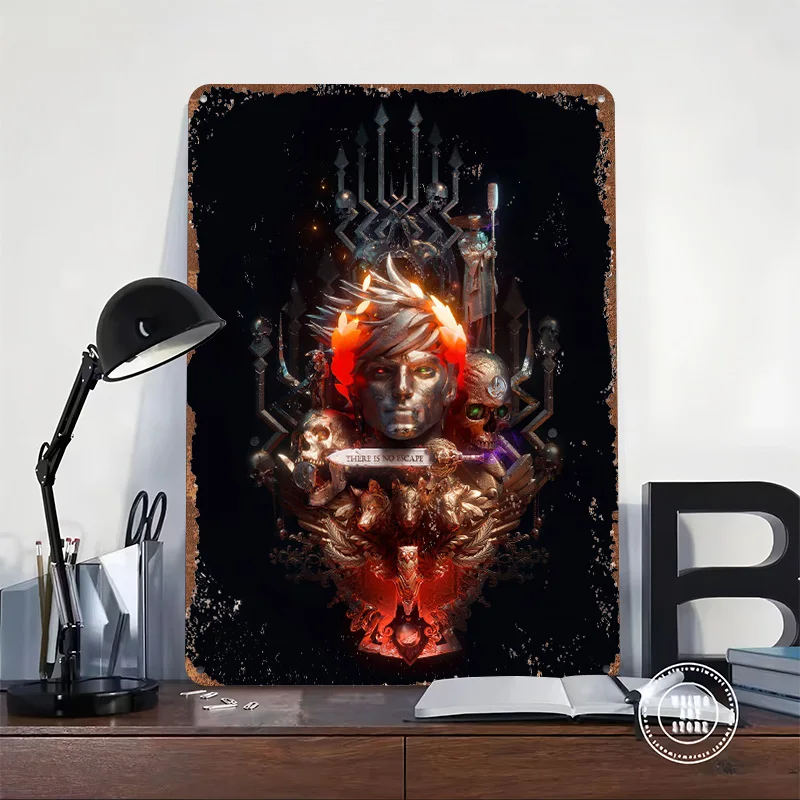 There Is No Escape 3D Texture Metal Poster Customized Wall Art Tin Sign Gift for Mancave Decoration Bedroom Interior Accessories