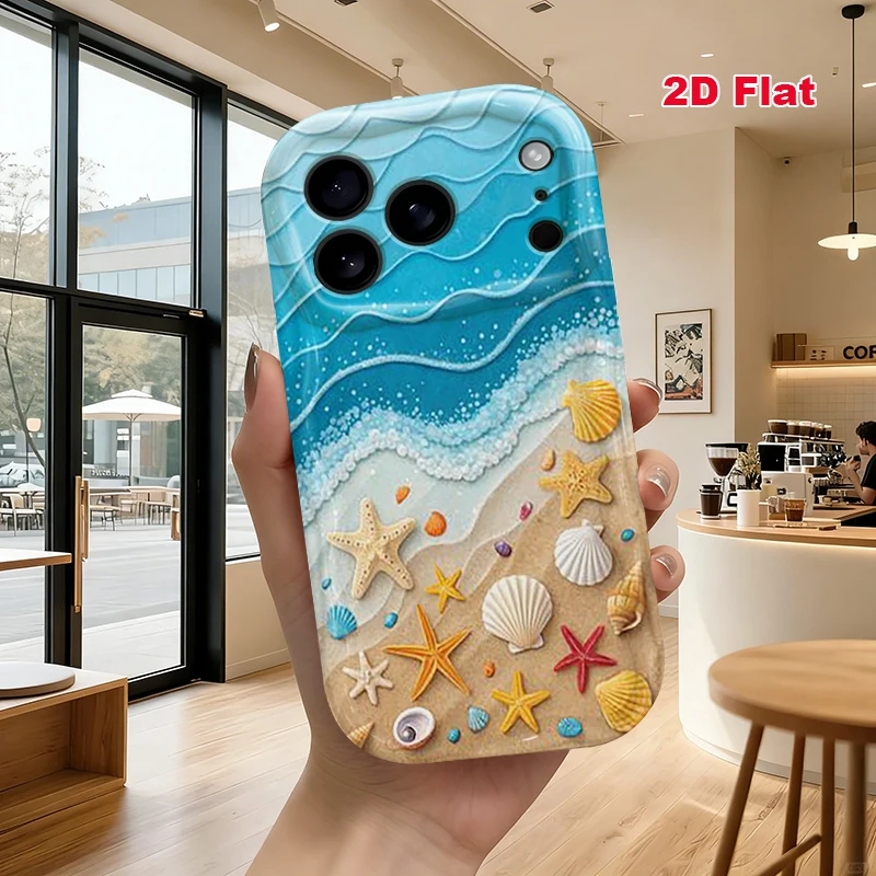 2D Flat Soft Silicone Phone Case For iPhone 17 Pro Max 16 18 Pro 13 11 15 14 Plus 12 17 16E 17Promax Shockproof Transparent Funda Cover