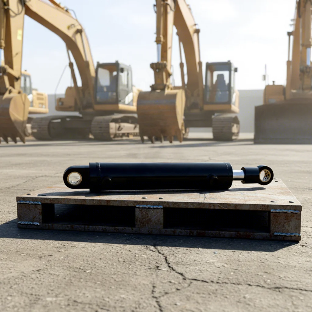 Double Acting Hydraulic Cylinder 250Bar Pressure 80mm Inner Tube Diameter 240mm Stroke Hard Chrome Plated Piston Rod