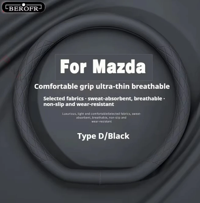 

Car Steering Wheel Cover PU Leather Anti Slip Universal Auto Decoration For Mazda 2 3 5 6 Atenza Axela CX30 CX4 CX5 CX8 CX30 CX9