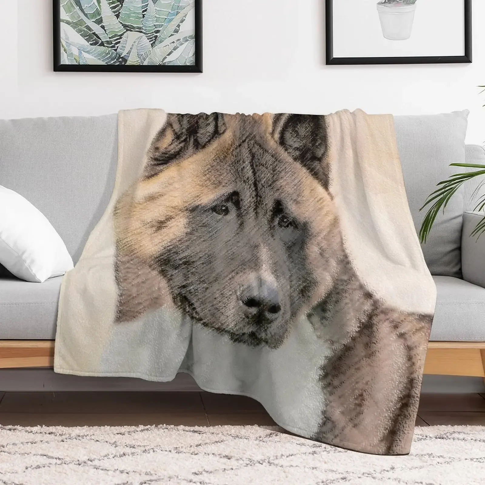 Akita Throw Blanket Multi Purpose Soft Warm Blanket for Home Travel