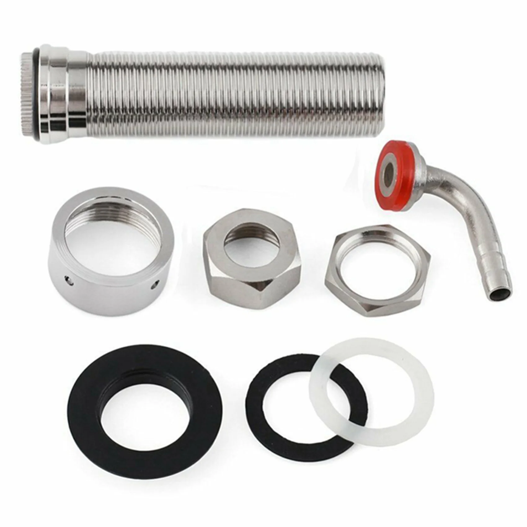 

A98E-2X 92.5Mm Stainless Steel Elbow Shank Beer Tap Draft Beer Faucet Accessories With Diameter 8Mm For Beer Keg