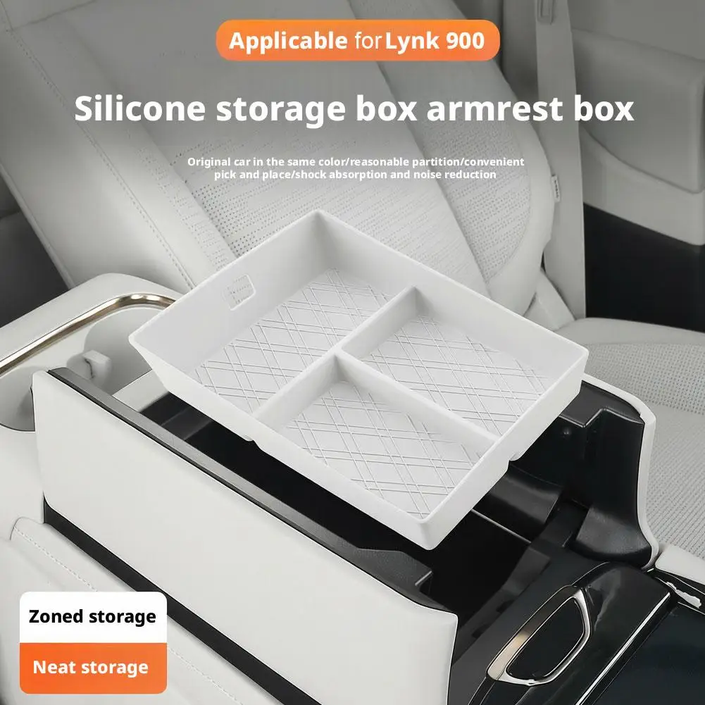 

For Lynk & Co 900 Interior Modification Upgrade Storage Box With Original Car Color Silicone Partition Storage Compartment