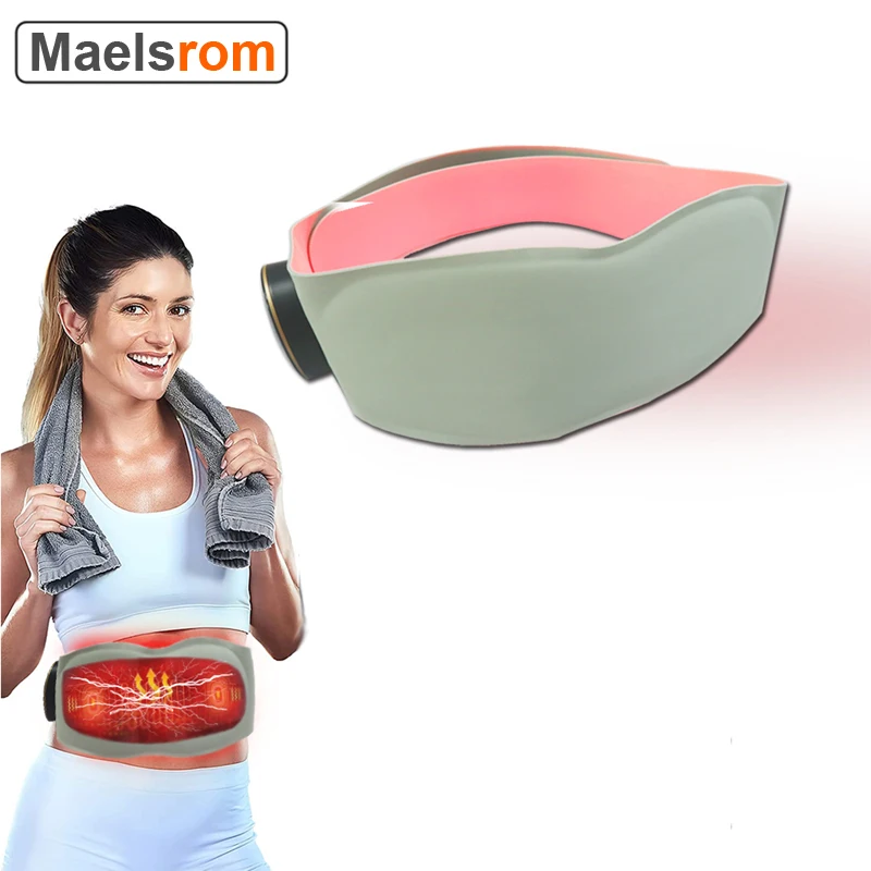 Red Light Ems Therapy Belt Heating Pad With 4 Heat Vibration Modes Temperature 104-140°F For Neck Back Waist Shoulder Leg