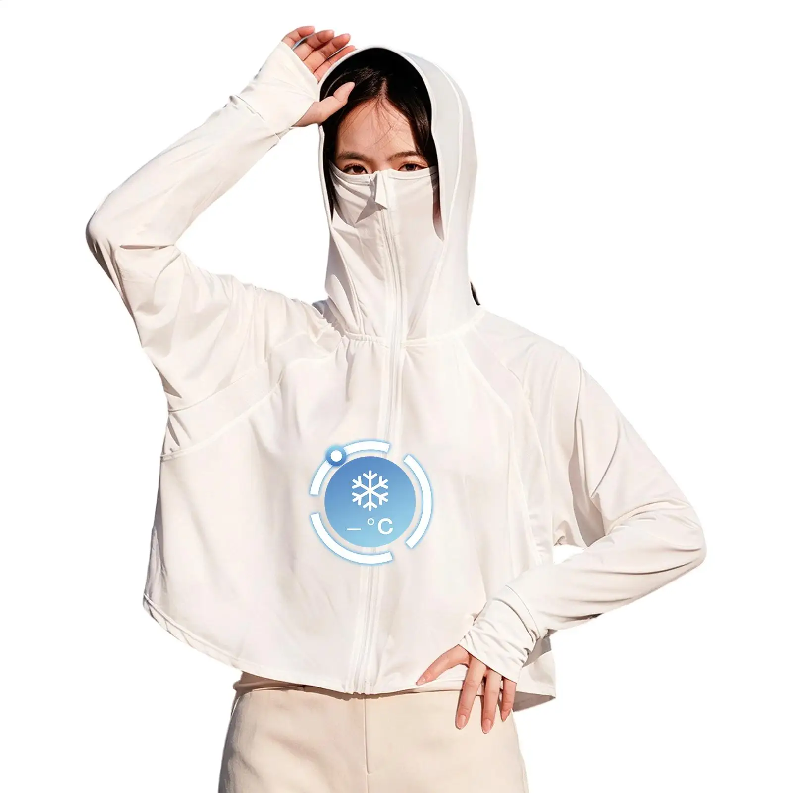 Sun Jacket Women UV Protection Long Sleeve Lightweight Cooling Hoodie Women Sun Protection Clothing For Outdoor Hiking Walking