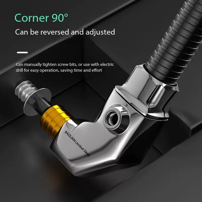 Universal Self-Locking Electric Screwdriver 90 Degree Double-Headed with Batch Head Corner Device for Enhanced Precision