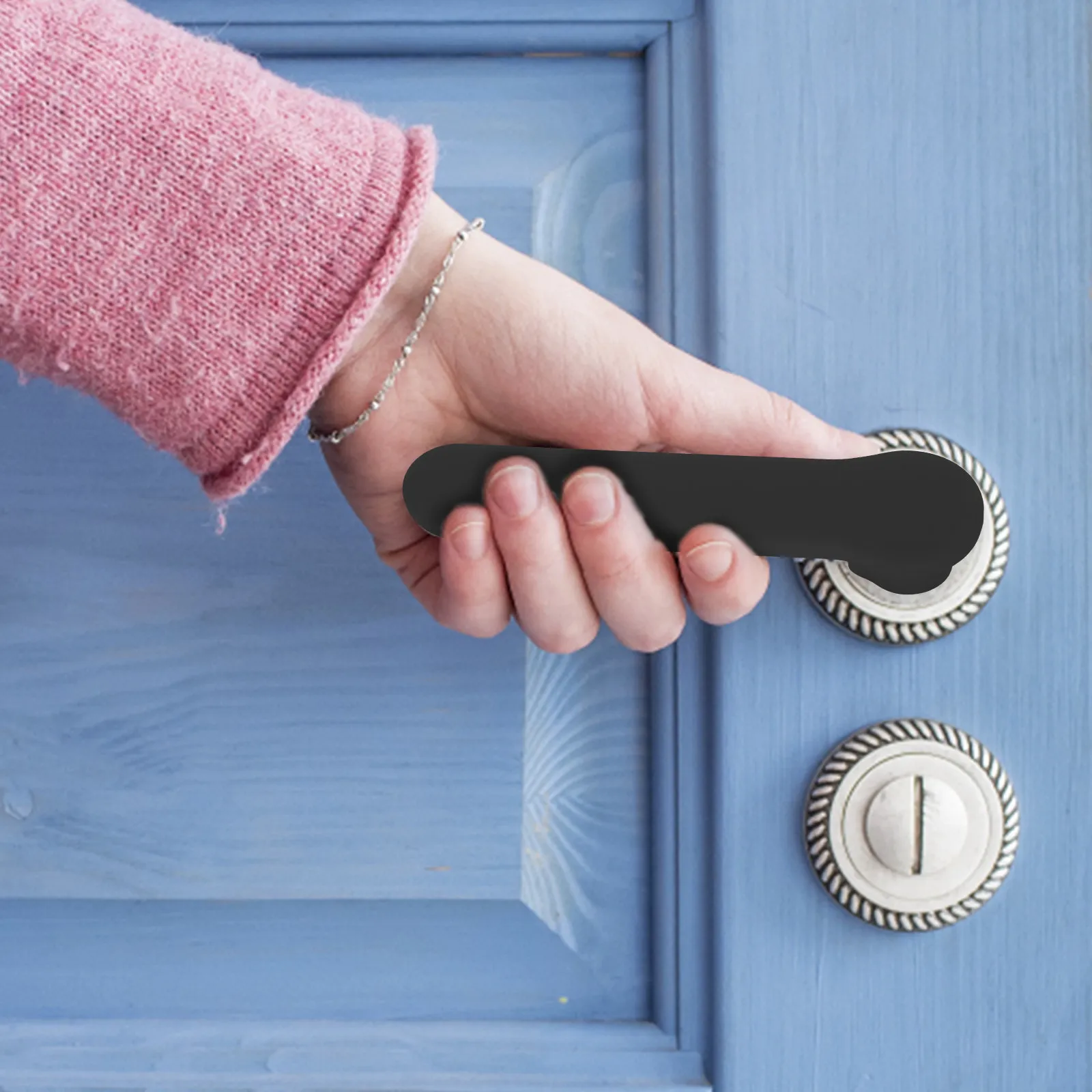 6Pcs Silicone Door Handle Cover Anti-Collision Proof Door Knob Protector Skid-Proof Soft Comfortable Easy Install