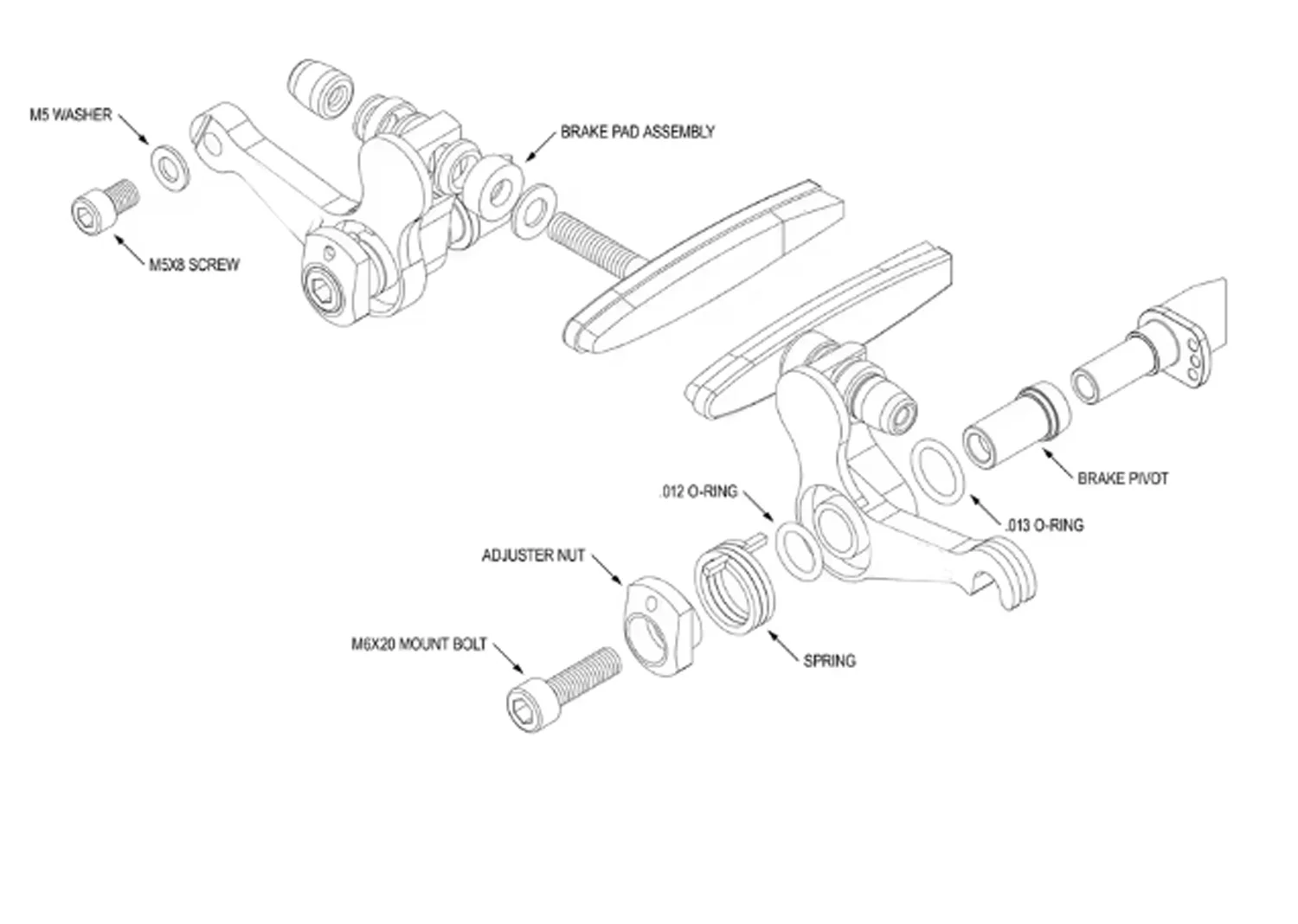 Neo-Retro retrowide-profile cantilever brake ProcessedfromCNC 7075 ligh tweight aluminum alloy