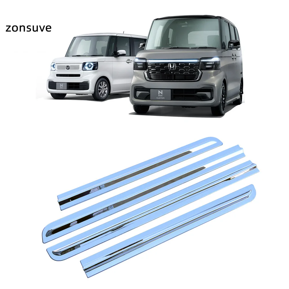 

For Honda N-Box JF5 JF6 2023-2026 Chrome Door Edge Molding Trim Anti-Collision Body Kit Accessory