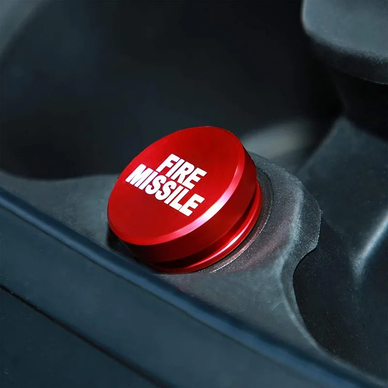 Universal Fire Missile Eject Cigarette Lighter Plug Delete Billet Aluminum Dust Proof Car Decoration Cover