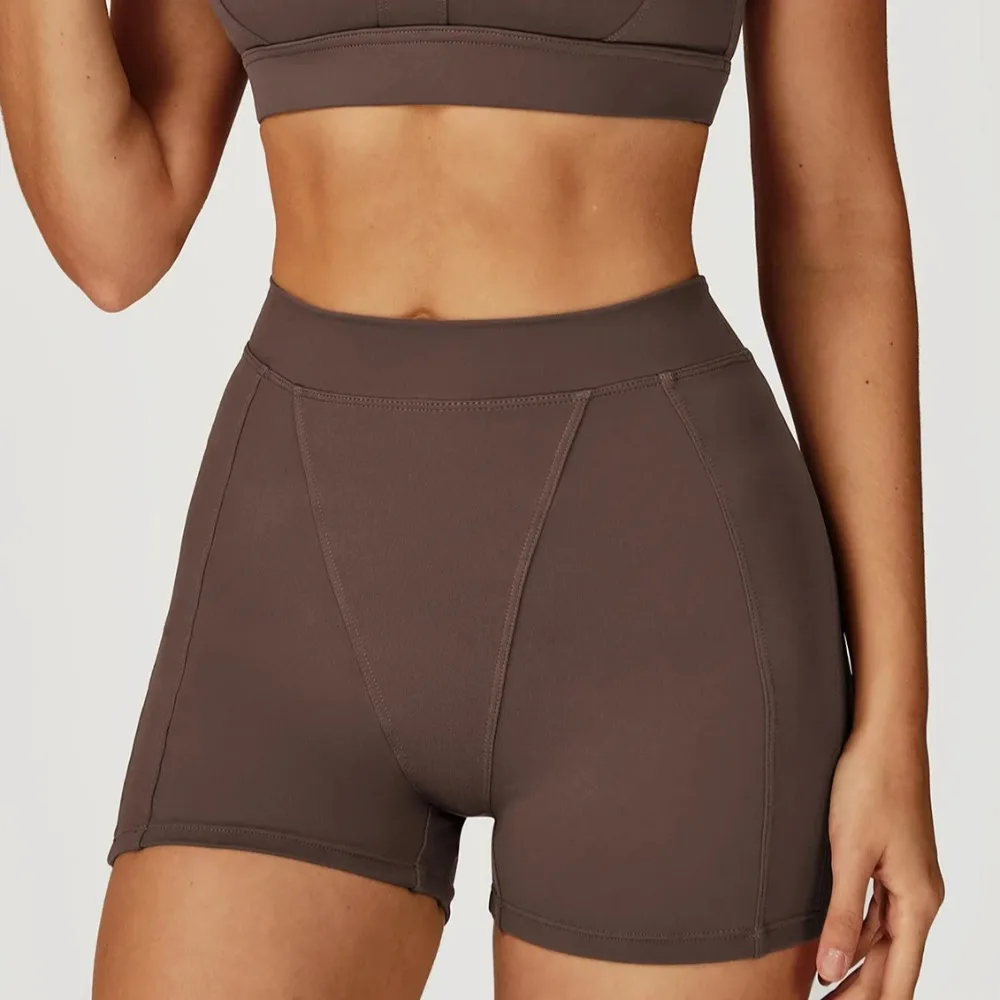 Frauen Sport Shorts Hohe Taille Yoga Shorts Slim Fit Butt Lift Gym Laufen Hohe Elastische Fitness Shorts Radfahren Training Leggings