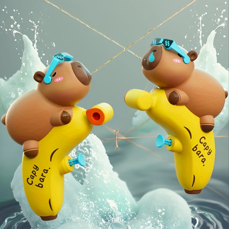 

Children's Summer Water Play Toy Kapibara Small Water Gun Toy Manual Large Capacity Water Gun Cartoon Beach Press Summer Outdoor