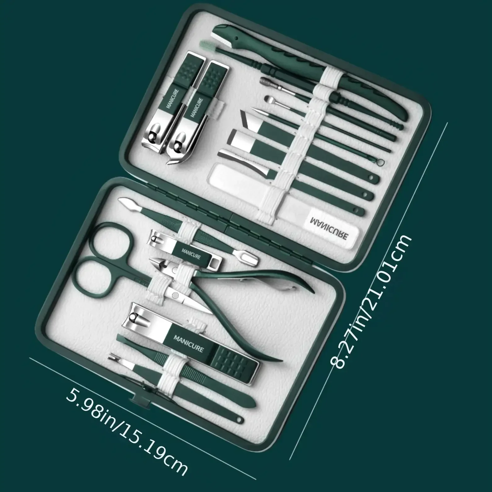 Ouriner 8/18pcs set Nail Cutter Set Stainless Steel Nail Clippers Set With Folding Bag Manicure Kits Scissors Makeup Beauty Tool