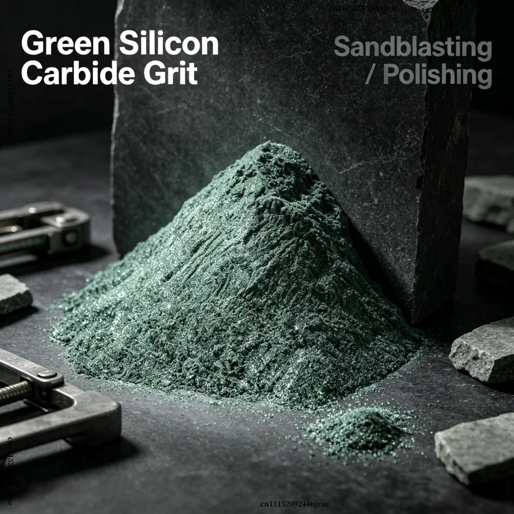 Green Silicon Carbide Grit 16~8000 Mesh SiC Powder for Sandblasting Polishing Abrasive Tools Refractory Material