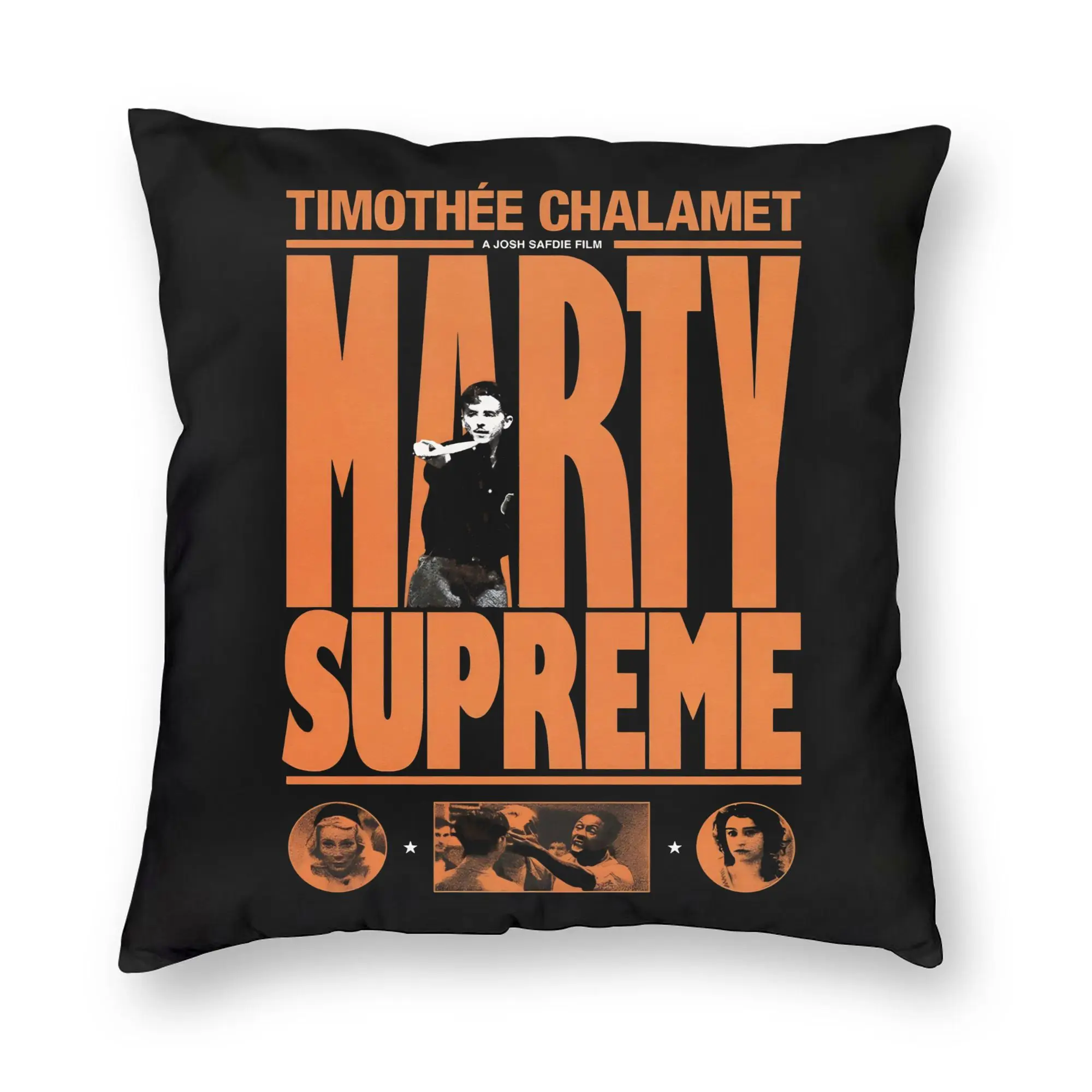 Marty Supreme Timothee Chalamet Capa de almofada de poliéster estampada, capa decorativa para almofada, capa com zíper para casa, 40*40cm