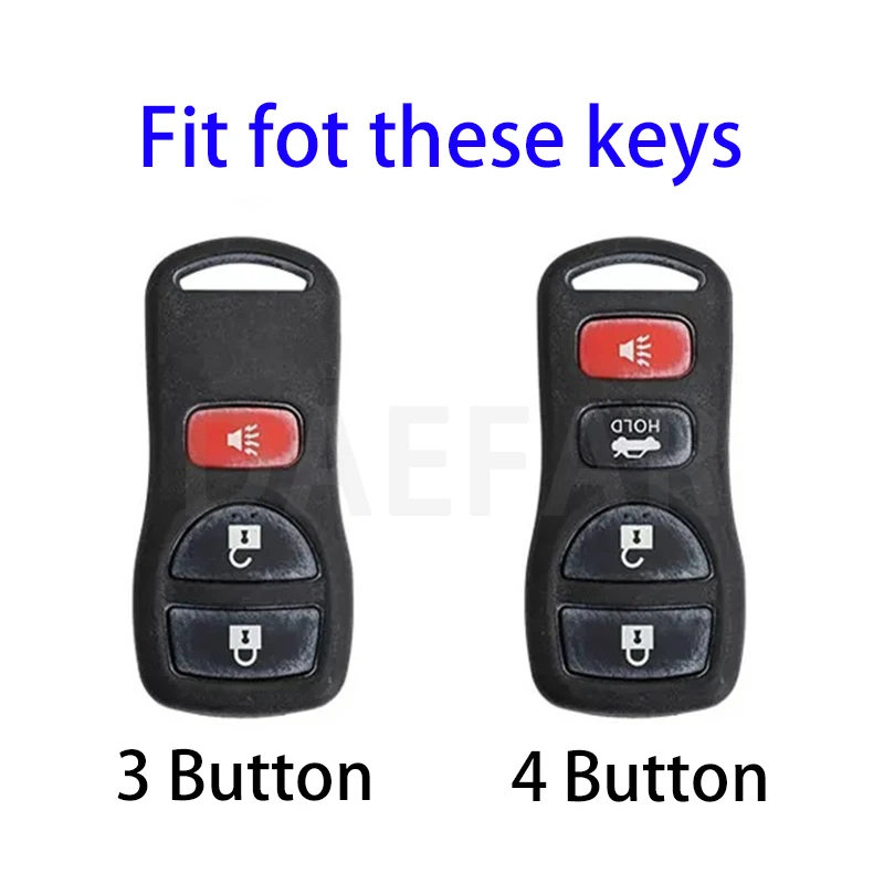 3 4 Buttons Smart TPU Car Key Cover for Nissan 350Z Maxima Sentra Armada Titan Kicks Murano Remote Control Protect Case Keychain