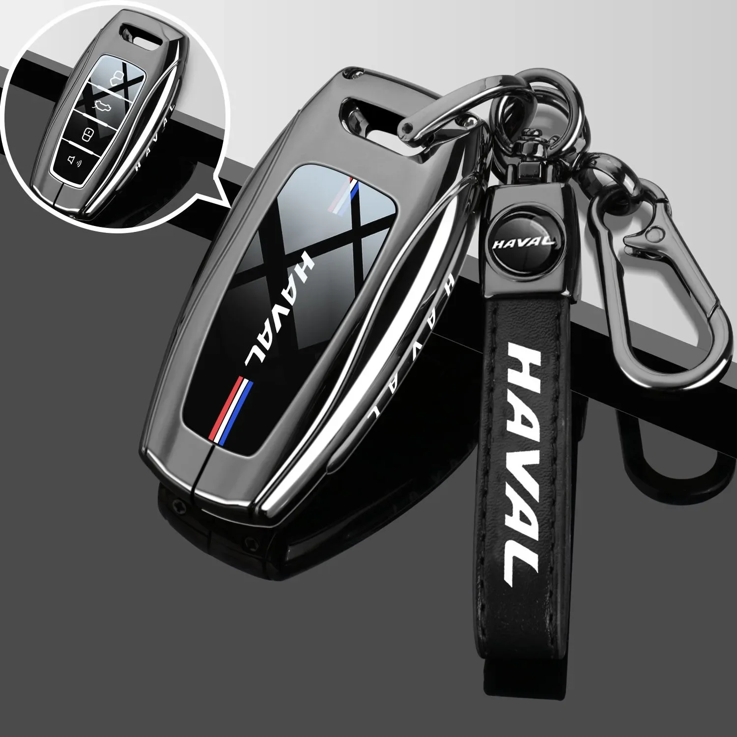 Car Key Case for Great Wall Haval Hover Jolion H1 H6 coupe H7 H4 H9 F5 F7 F7X F7H H2S Dargo Remote Cover Shell Keychain Fob