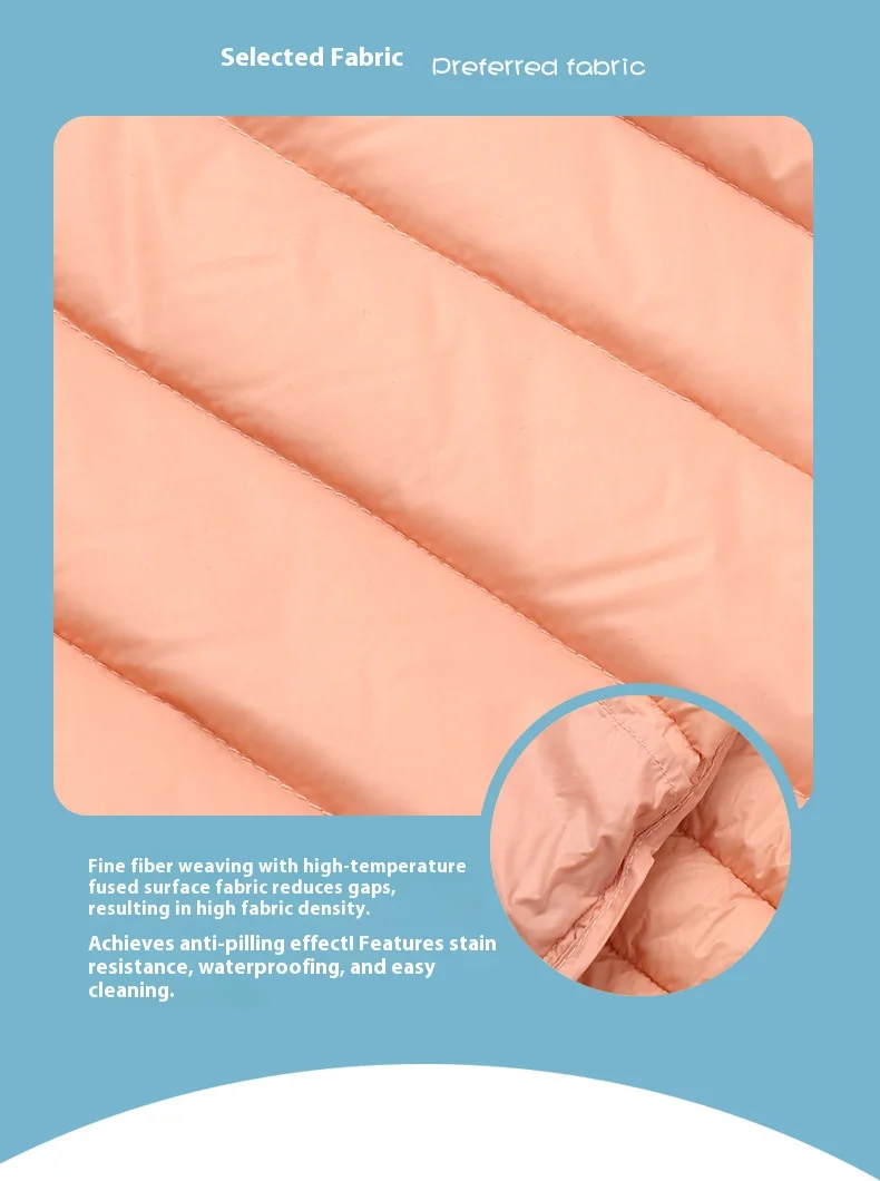 Winterkleidung für Jungen und Mädchen, leichte Daunenjacke, mittelgroßer, verdickter warmer Kindermantel mit Kapuze – Detail 6