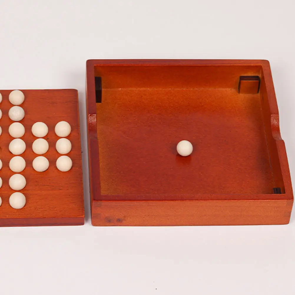 

1Set Wooden Chessboard Game Thick Wood Beads Educational Kids Early Learning Board Color Recognition Logical Thinking