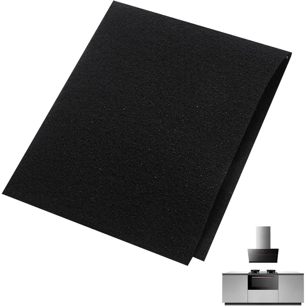 Filter Cotton Sheet with Activated Carbon 570 x 470 x 3 mm for Range Hood Replacement Trim to Fit for Suppression