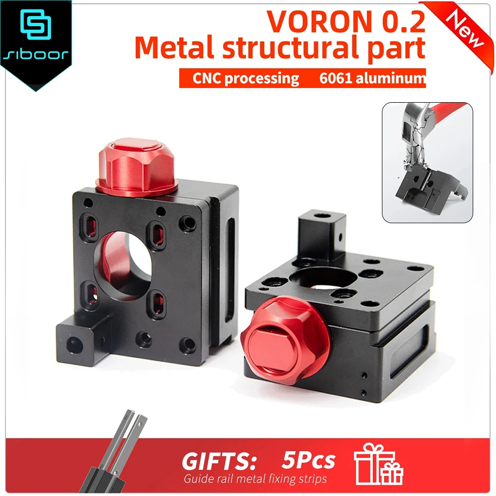 3D Printer V0.2 Mount Frame Kits CNC Machined Metal Printed Parts for Voron V0.2 Accessories Anodized Stable CNC Structure Parts