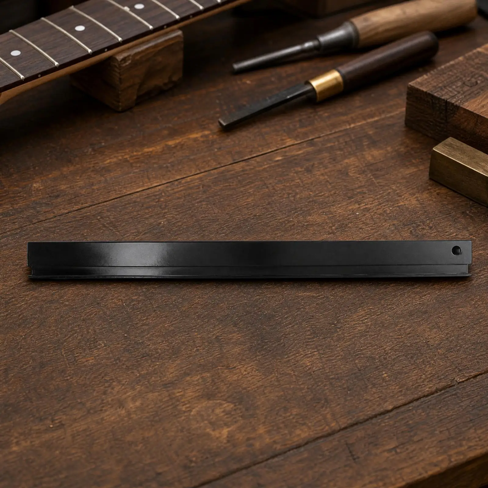 Precision Ground Fret Leveling Beam File for Guitar Setup Repair with Narrow Lower Shelf Access