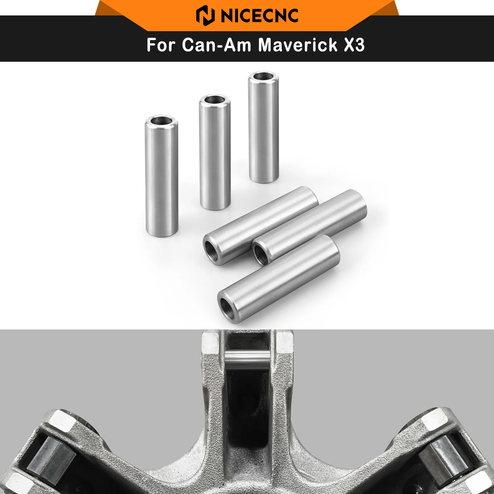 NICECNC For Can-Am Maverick X3 4x4 Turbo DPS 2017-2018 Primary Clutch Roller Pin Kit Commander Defender Outlander Renegade Steel