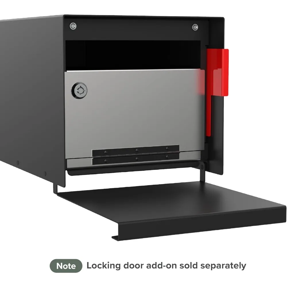 تصميم حديث شخصي صندوق بريد مسطح علوي 20.5x9.2x8.5 صندوق بريد منزلي خارجي من الفولاذ المجلفن صنع في الولايات المتحدة الأمريكية #3