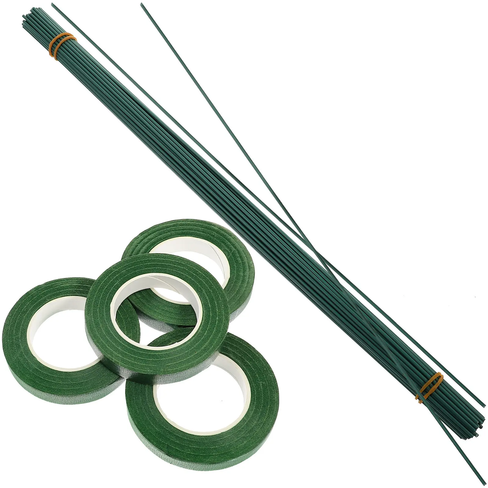 1-set-diy-floral-stem-wires-natural-color-flexible-metal-wire-flower-rod-kit-flower-paper-tape-floral-arrangement-bouquet