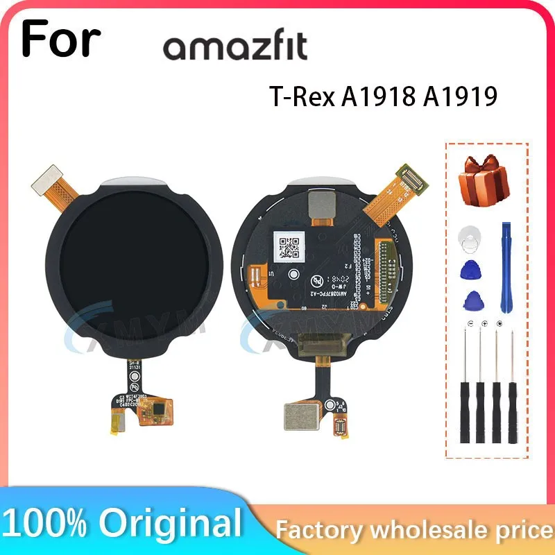 NEW For Amazfit T-Rex T Rex A1918 A1919 LCD Display+Touch Panel Digitizer For Amazfit T-Rex A1918 A1919 Amoled Display Assembly