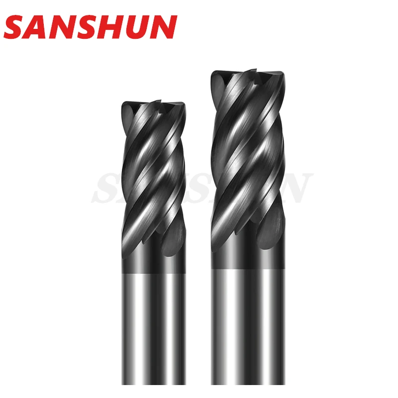 HRC60 4-Blade Wolfraam Stalen Ronde Neus Frees, Cownose Cutter, carbide Ronde Neus Frees Cnc Cnc Frees