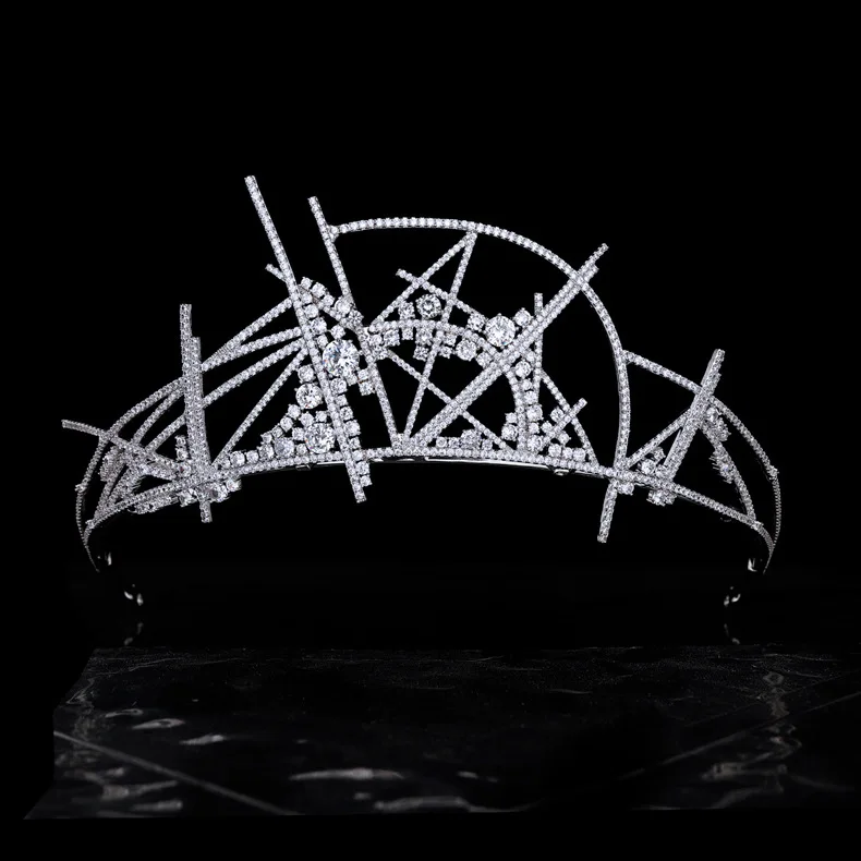 

High Quality Jewelry Women Headgear Stereoscopic Exquisite Crown Dress Accessories for Dubai Wedding Gifts Host Prom H-23