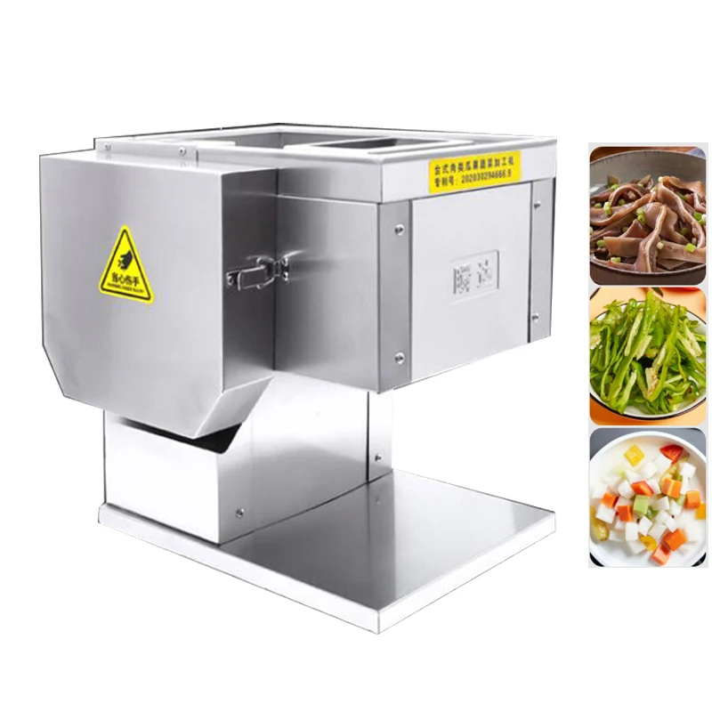 

Commercial Meat Cutter Desktop Meat Cuting Machine Stainless Steel Electric Vegetables Meat Slicer Shredder Dicing Machine