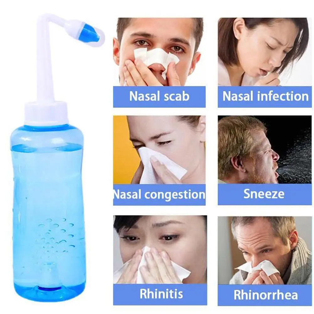 300ML Nose Wash Cleaner Nasal Irrigator Rinse Bottle Avoid Allergic Rhinitis Adults Children Physiological Saline Neti Pot - view 6