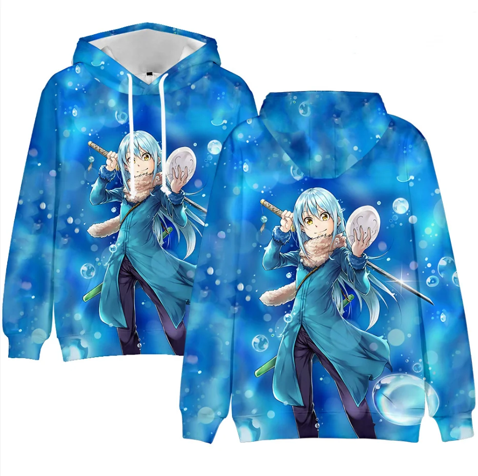 Hoodies Hiphop Werd Gereïncarneerd Als Een Slijm Rimuru Tempest Hoodies Mannen Vrouwen Casual Sweatshirt Japanse Cartoon 3d Hoodies