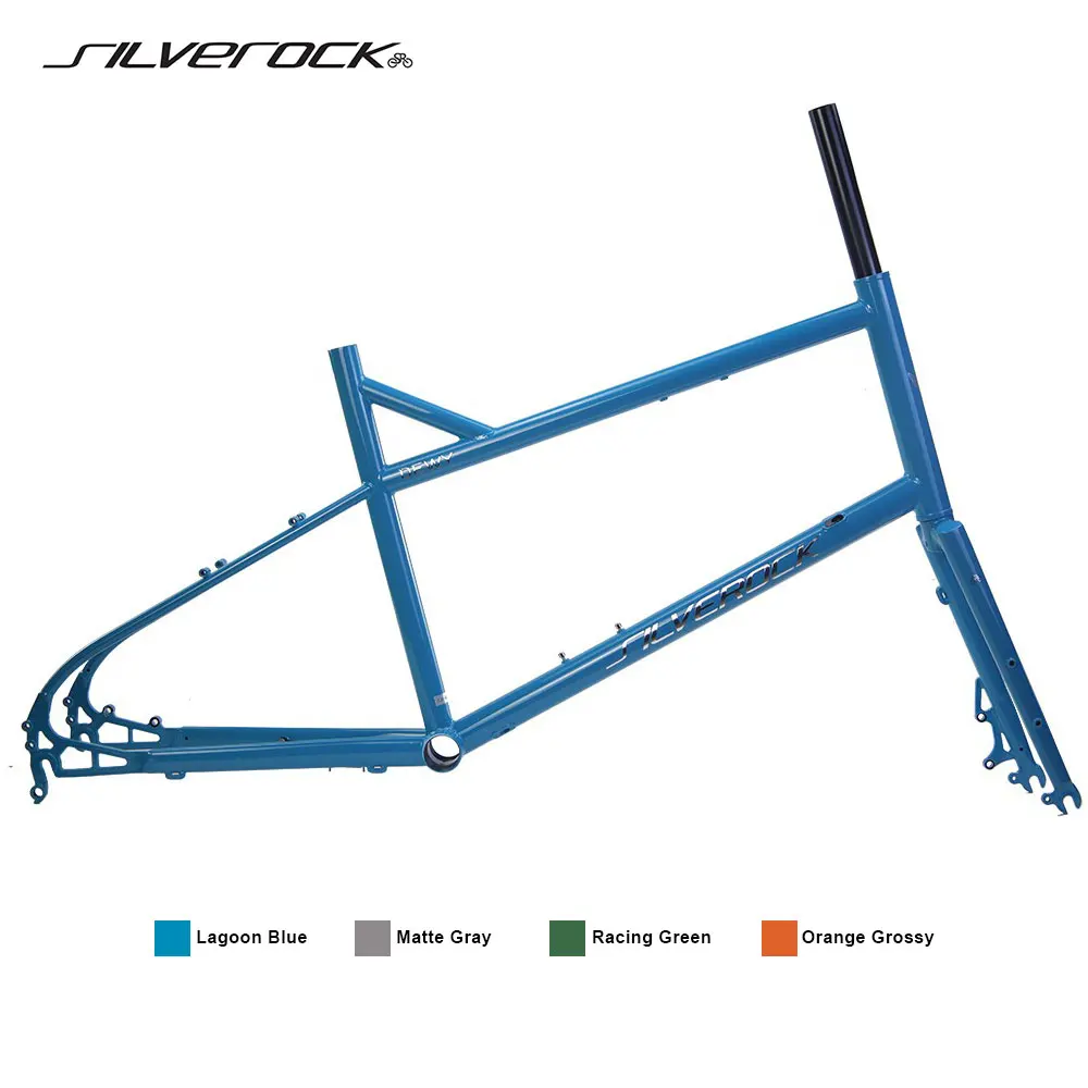 SILVEROCK DEWY Chromoly Color Fahrradrahmen 20 Zoll 406 451 Gravel Minivelo Scheibenbremse Urban Adult Classic Fahrradrahmenset 2.2 Reifen