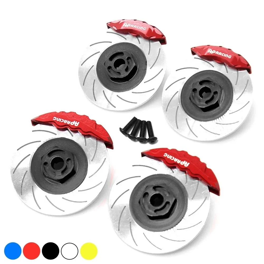 4pcs Metal 12mm Hex Wheel Hub Rim Brake Disc Caliper for 3RACING Sakura D5S D5 1/10 RC Car Upgrade Parts Accessories