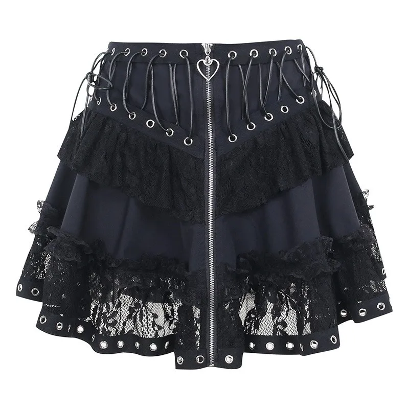 Patchwork Floral Print Skirt Mini Length Street Style with Slight Stretch Edgy Street Summer Mini Skirt for Women