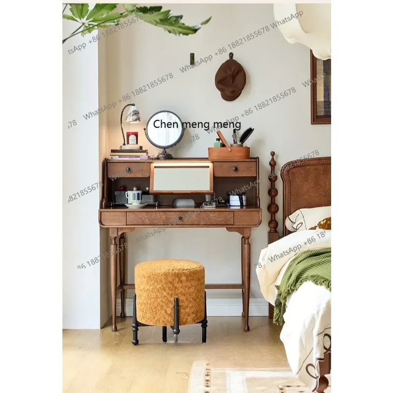 

CC182 Retro solid wood dresser, storage cabinet, bedroom medieval dresser, integrated