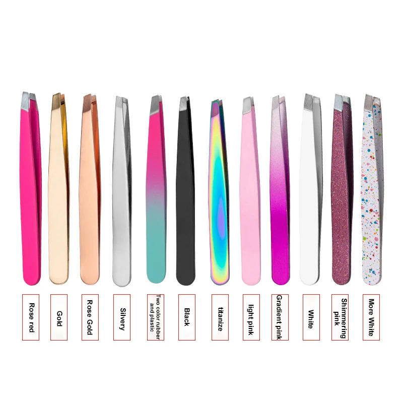 3 pçs pinças de remoção de pêlos de sobrancelha clipe de cílios de aço inoxidável profissional conjunto de pinças de sobrancelha ponta ferramentas de maquiagem