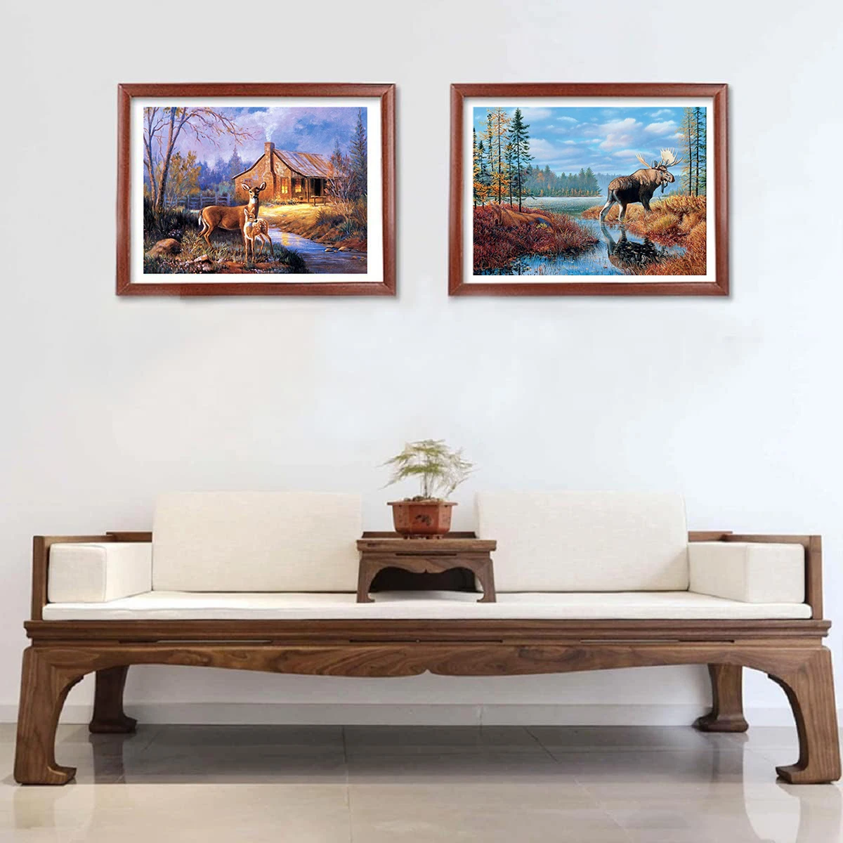 DIY 5D Diamond Painting Kit Suburban Landscape Animals- Perfect Gift for Handmade Home Decor