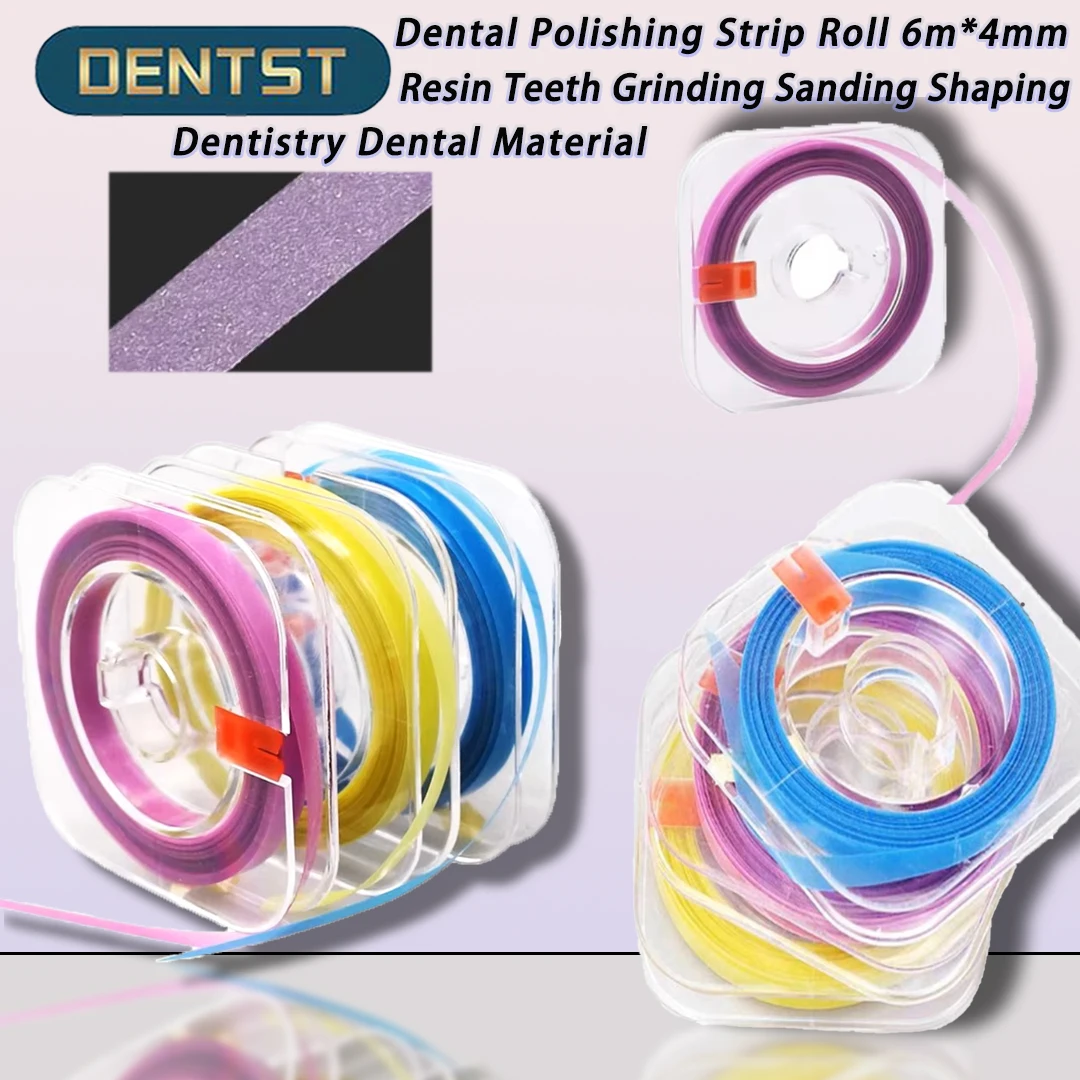 Dental Polishing Strip Roll 6m*4mm Resin Teeth Grinding Sanding Shaping Dentistry Dental Material